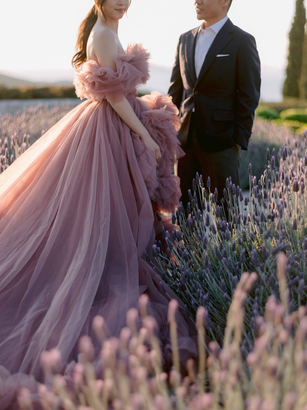 Newlywed Photos in Lavender Fields