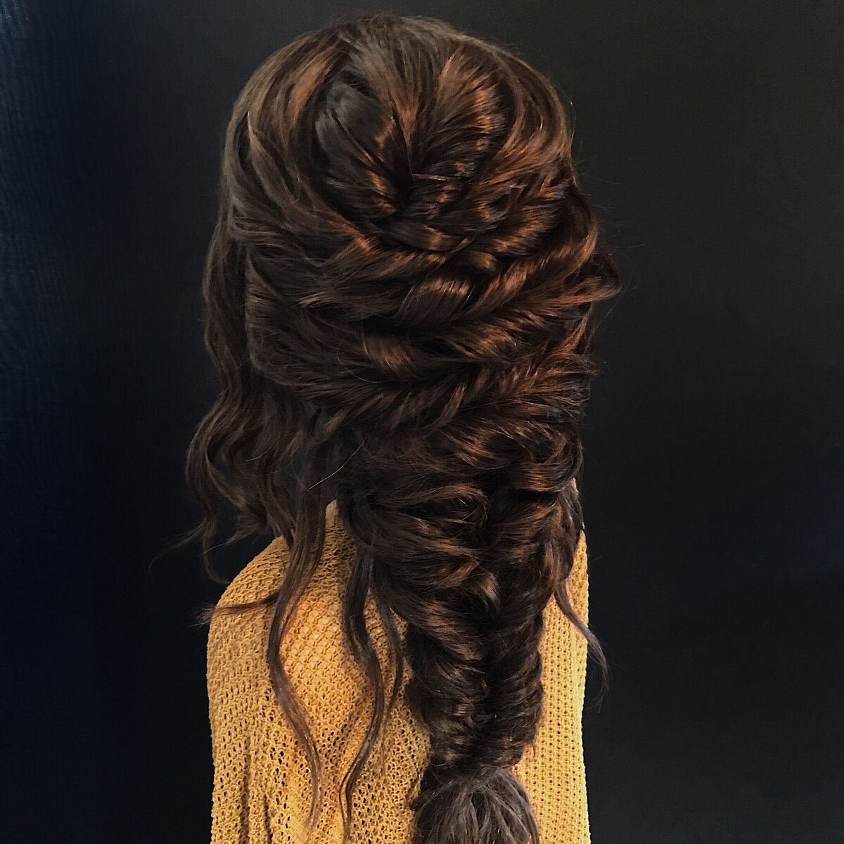 yellow sweater braid