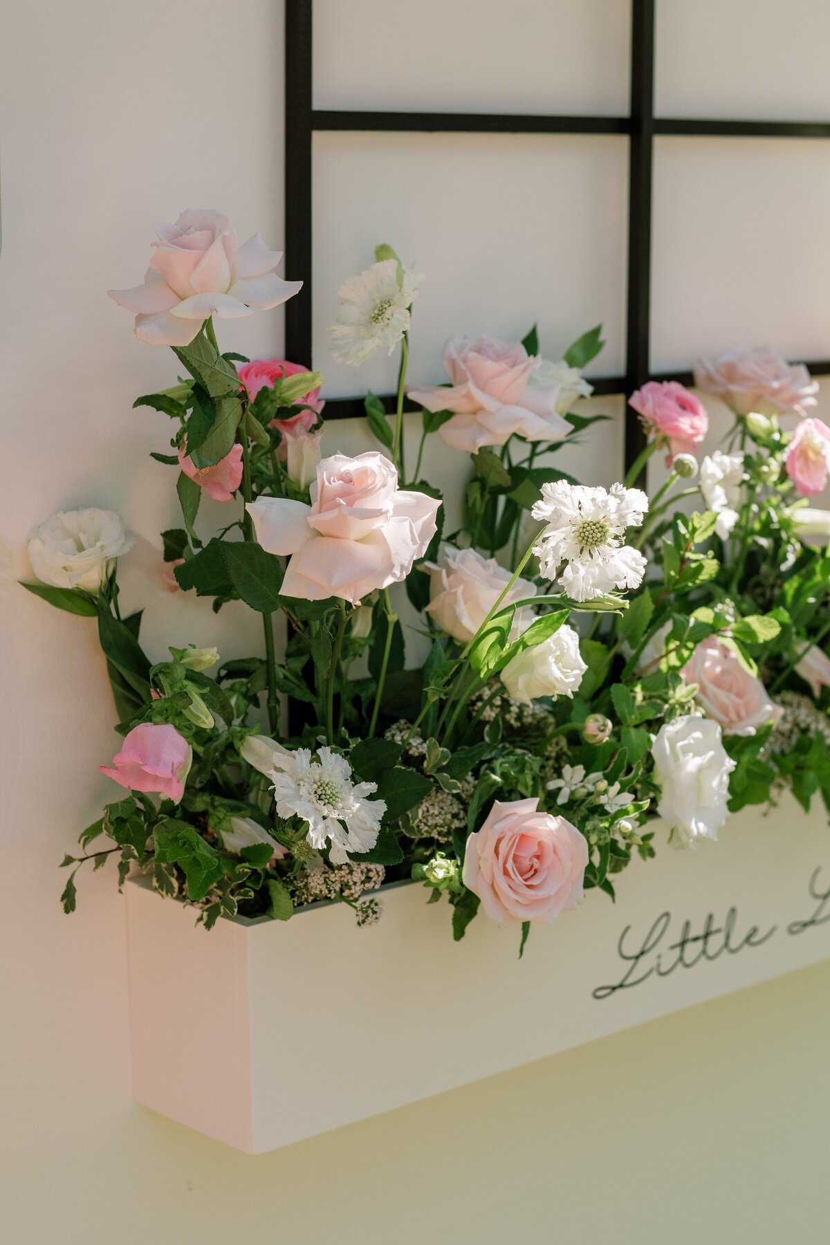 window of flowers, baby shower backdrop