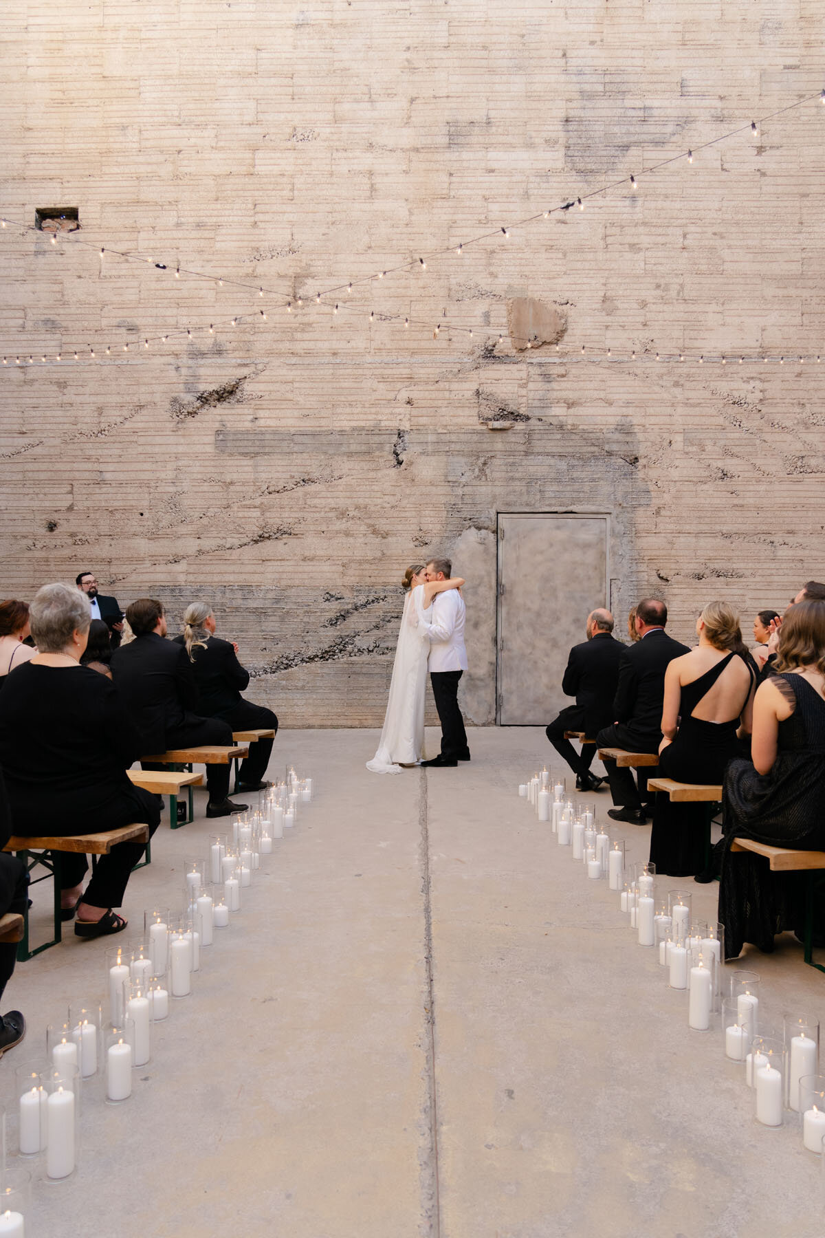 Clean and cinematic wedding image from a downtown Phoenix event.