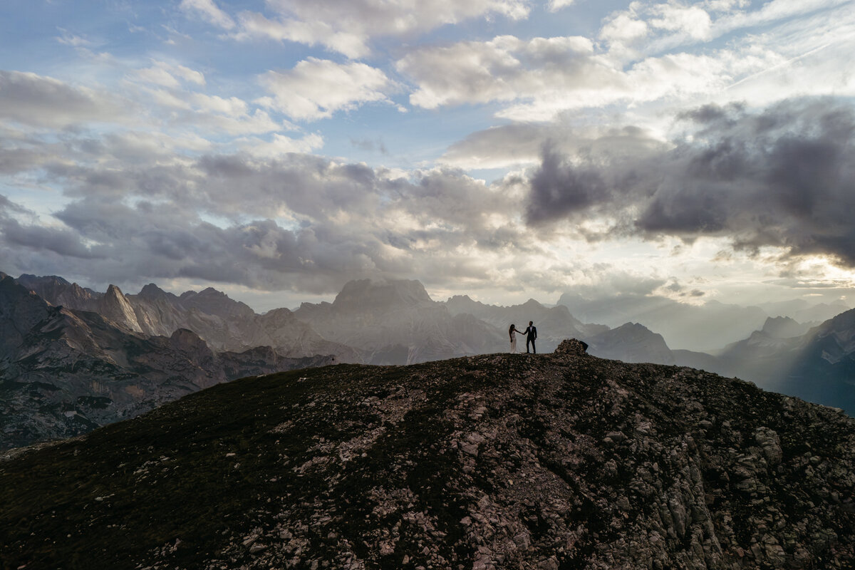 Marmarole helicopter Elopement Dolomites -47