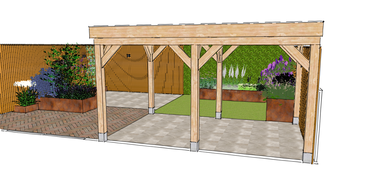 Tuinontwerp kleine tuin in Eemnes