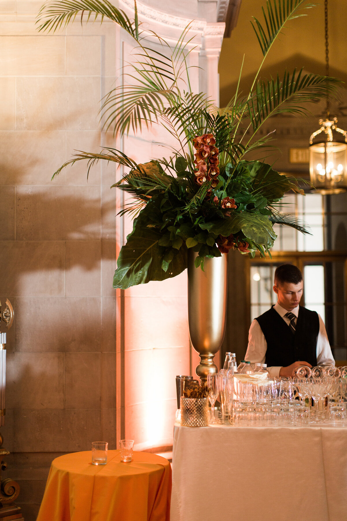 This stunning photo was captured by photographer Sarah Bradshaw at The Mellon Auditorium in Washington D.C., known for being one of the best luxury venues in the city with a European flair.