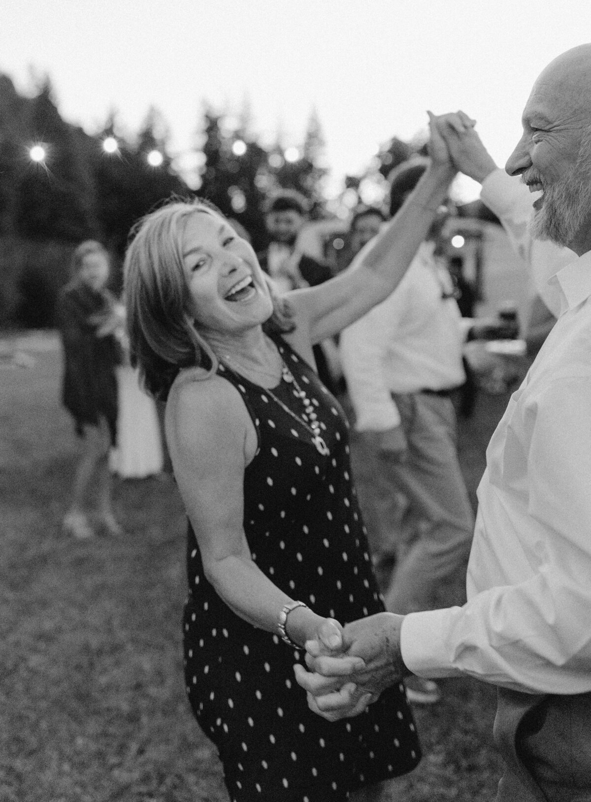 Couple dancing at Dallenbach Ranch Wedding reception Colorado