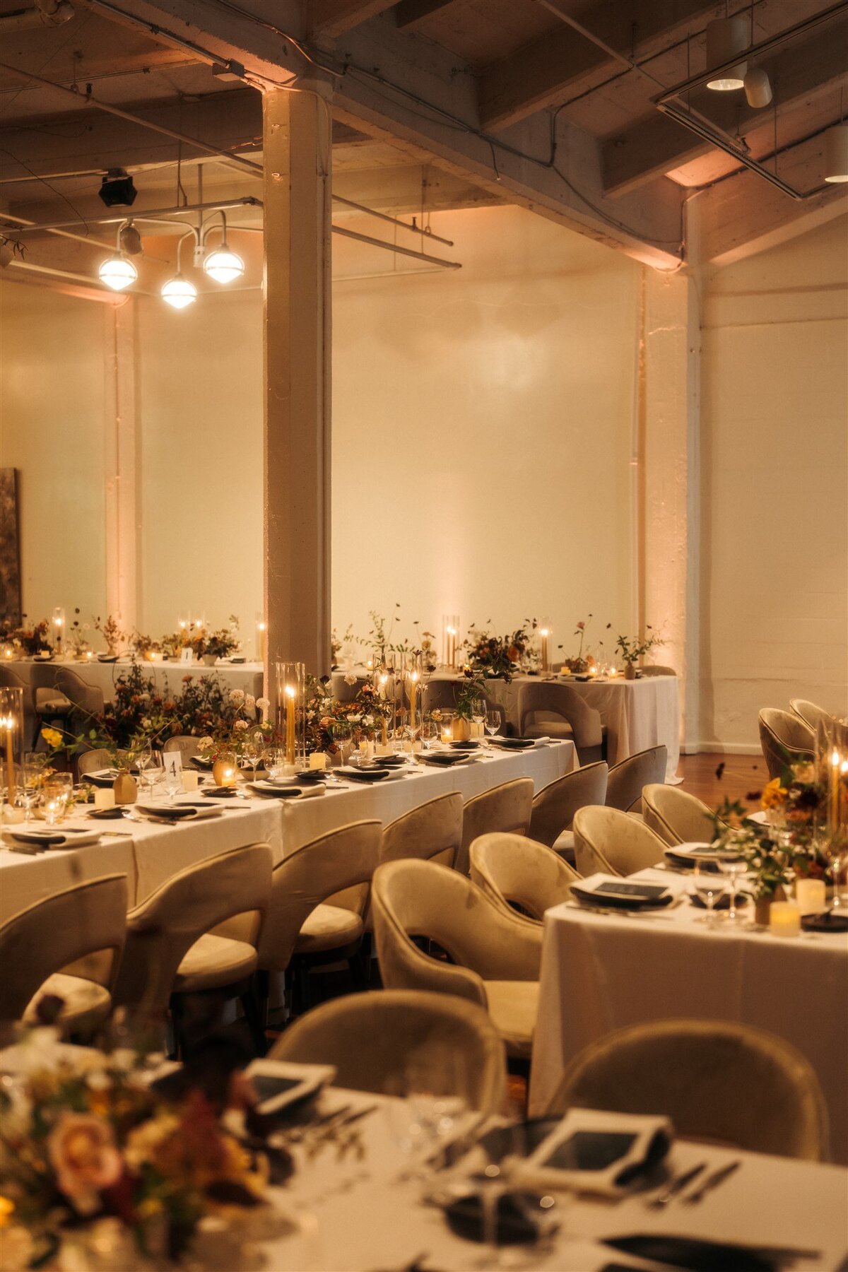 Terra Gallery San Francisco Modern Fall Wedding Brown Crimson