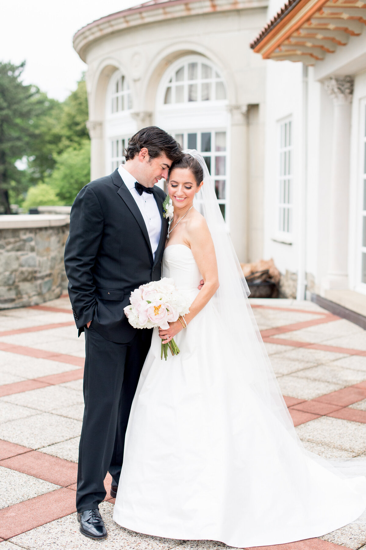 Bride and groom at Congressional Country Club wedding day for iconic Washington DC wedding celebration