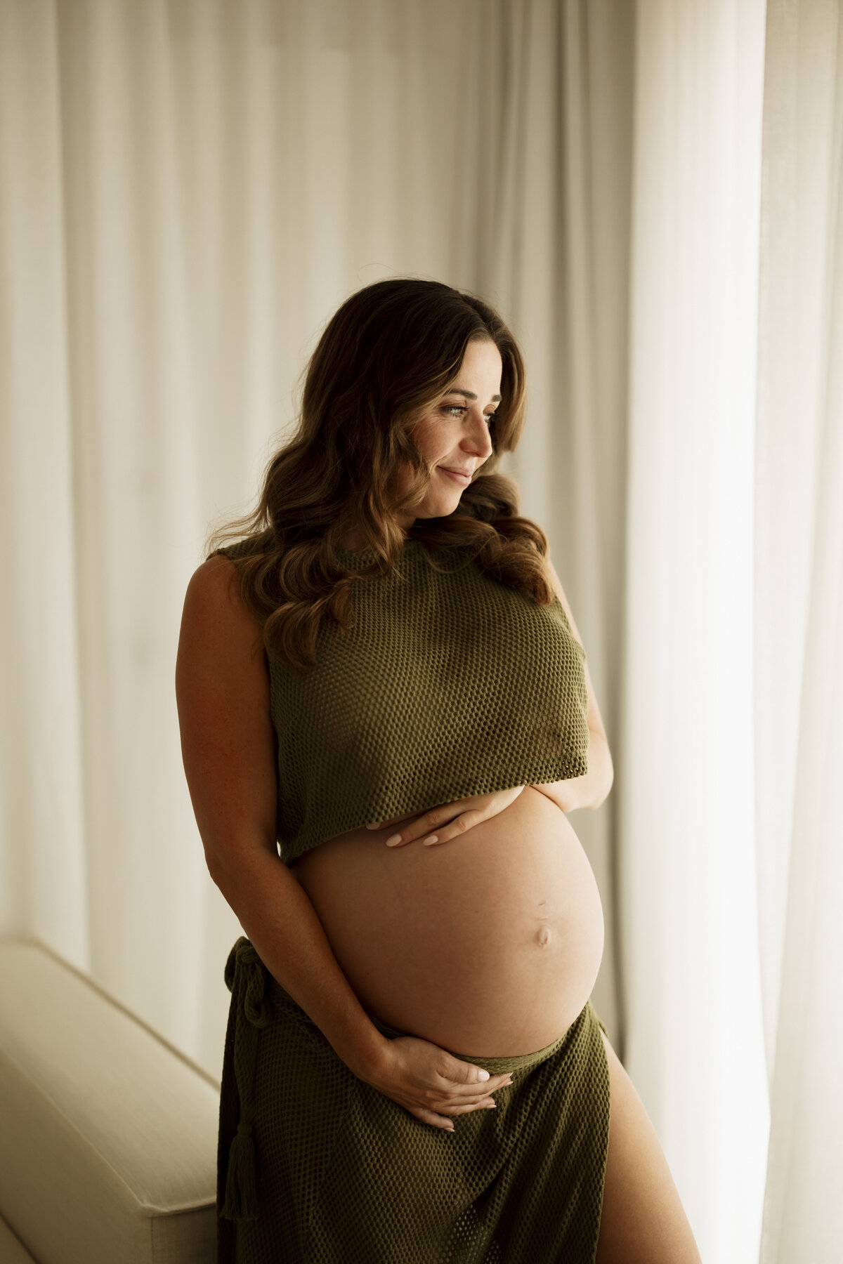 Pistachio Wrap Two Piece - Studio Maternity