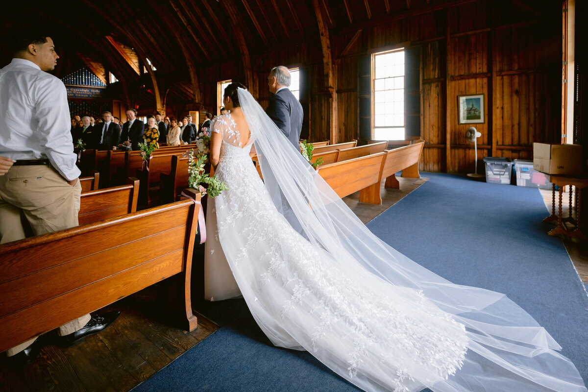 Kate-Murtaugh-Events-Watch-Hill-Chapel-bride-Westerly-RI-wedding-planner-walking-down-the-aisle