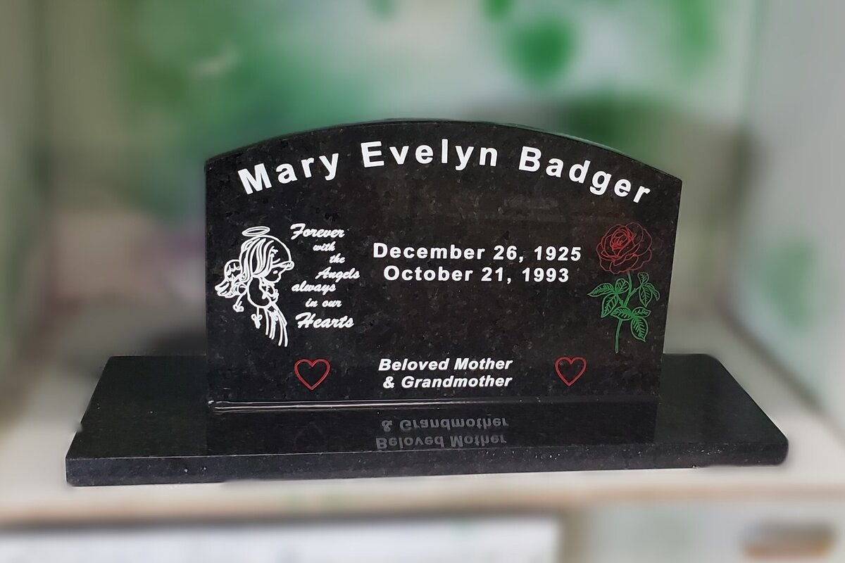 grandmother engraving granite headstone