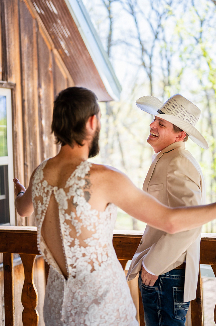 fake first look Wedding Photography Springfield MO