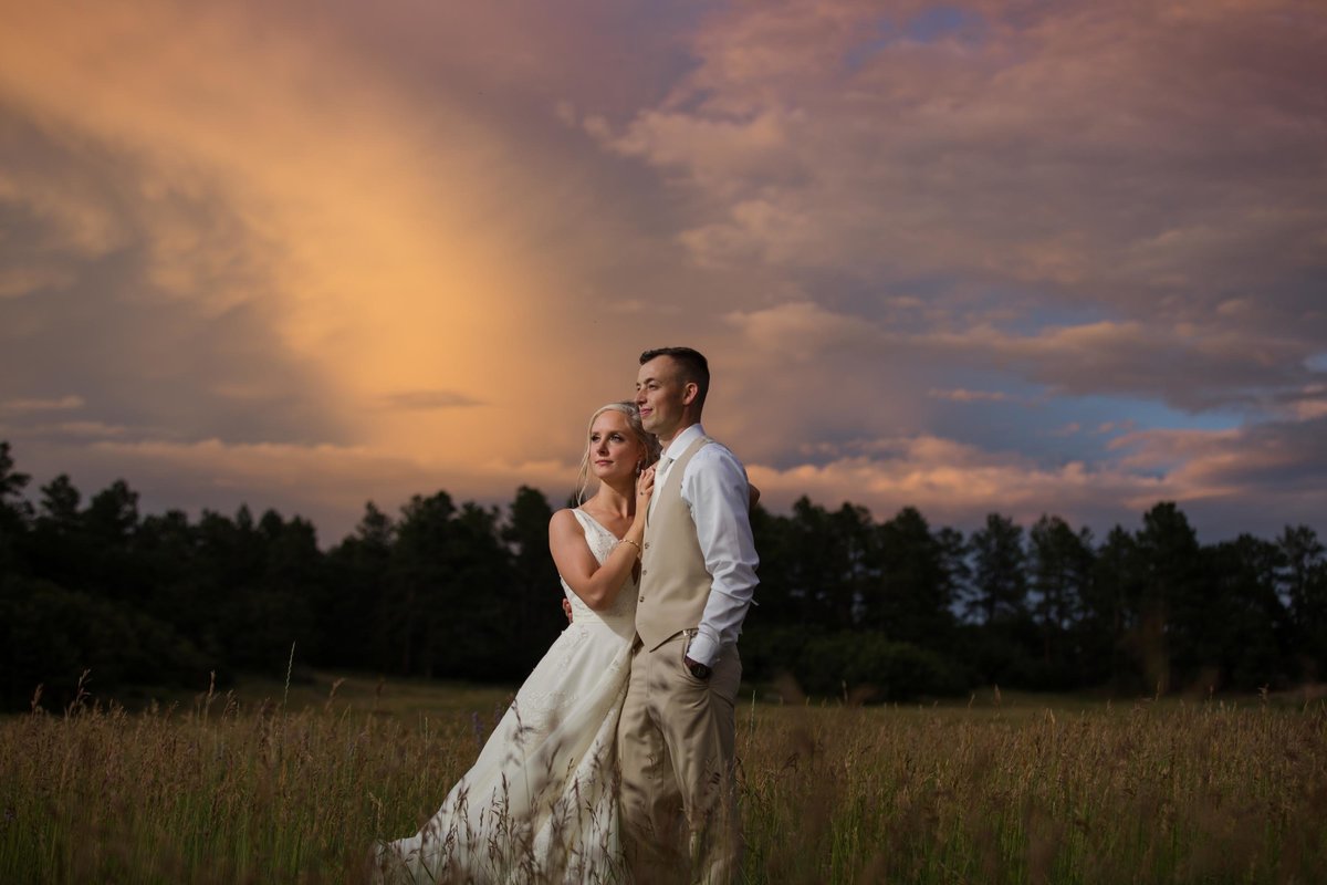 Bride and Groom at Flying Horse Ranch