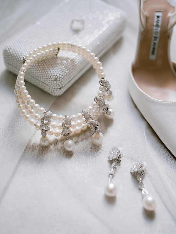Musee Rodin Wedding by Alejandra Poupel Events Shoes, necklace and bag