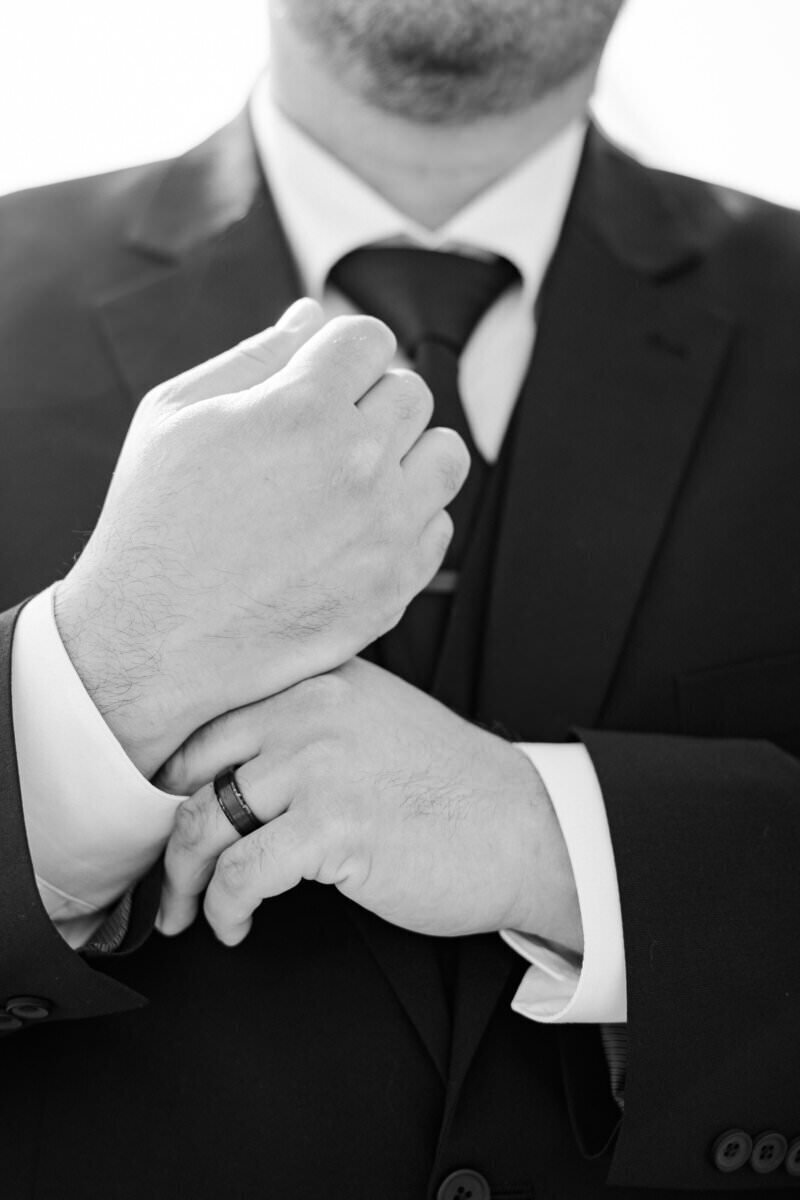 groom hands taken by wedding photographer minneapolis
