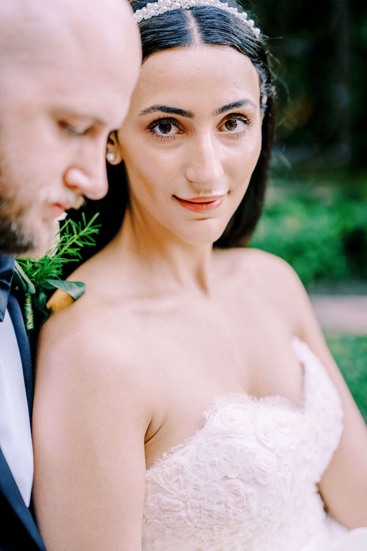 Film photograph of an elopement at Villa Cassinella on Lake Como Italy