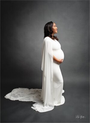 White Maternity Dress in Charlotte