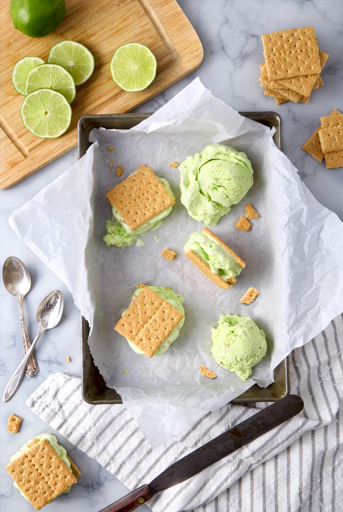 Key Lime Pie Ice Cream Sandwiches