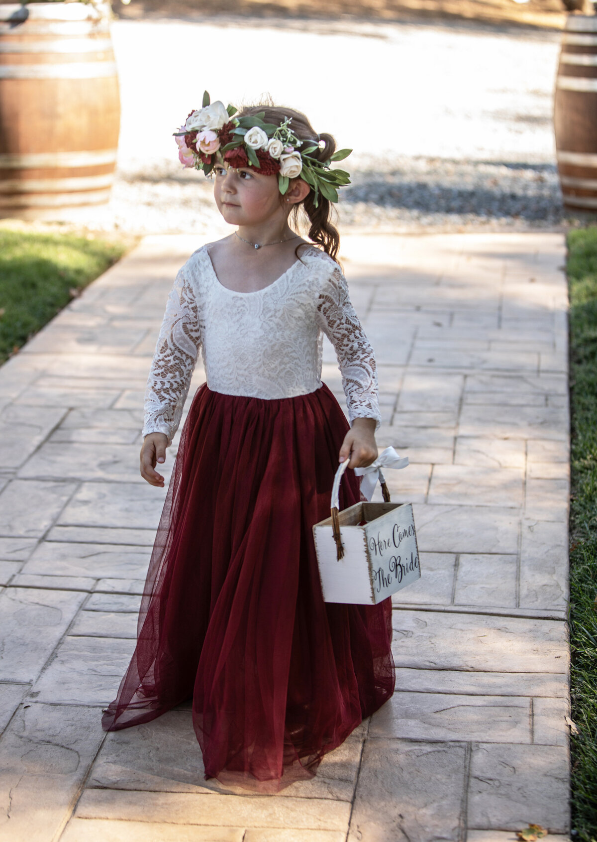 flower girl at ceremony