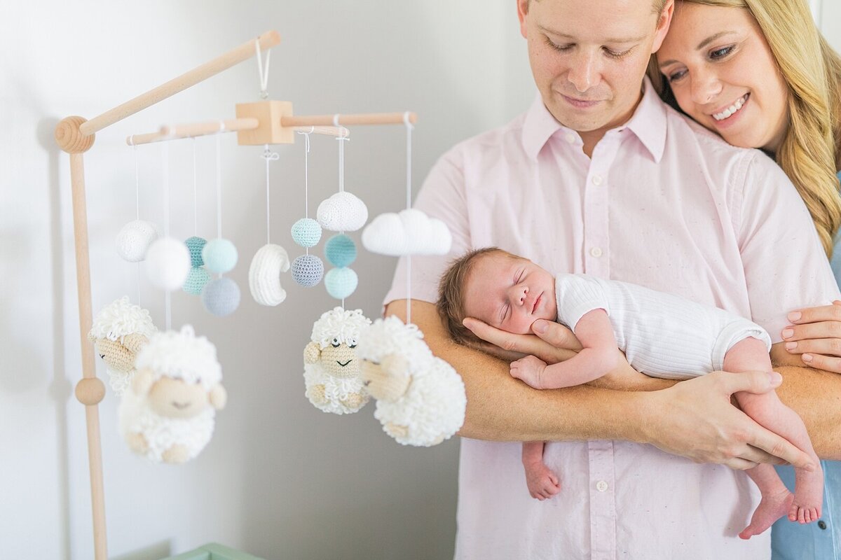 At-home newborn session photography in San Diego, California.
