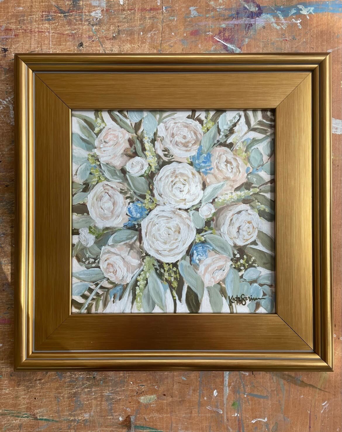 painting of wedding flowers