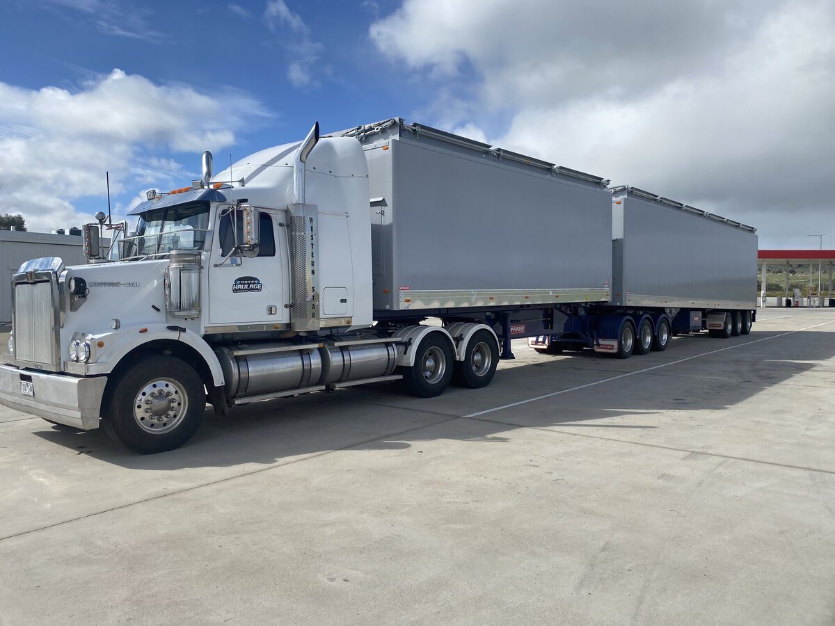 B Double Truck fully loaded for haulage interstate