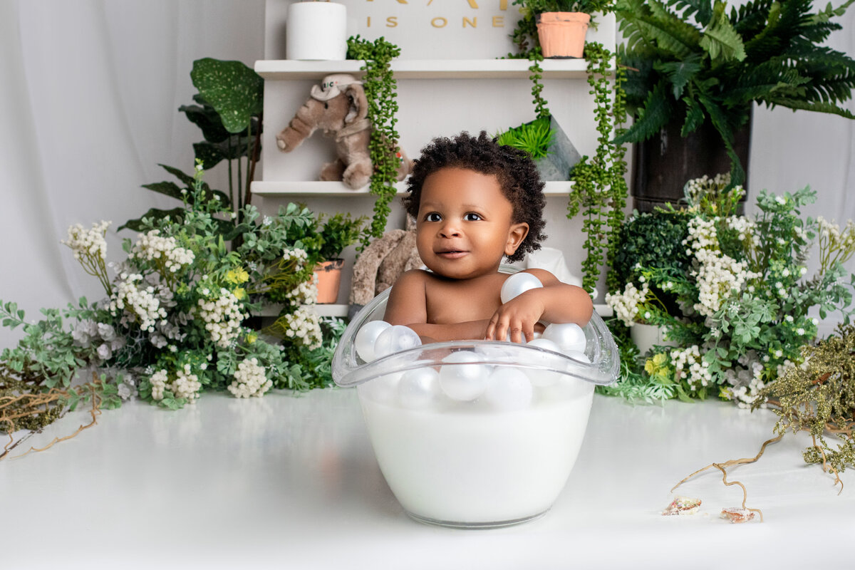 milk bath photoshoot