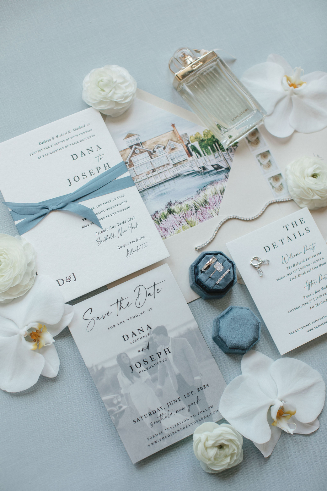 spring wedding invitation suite