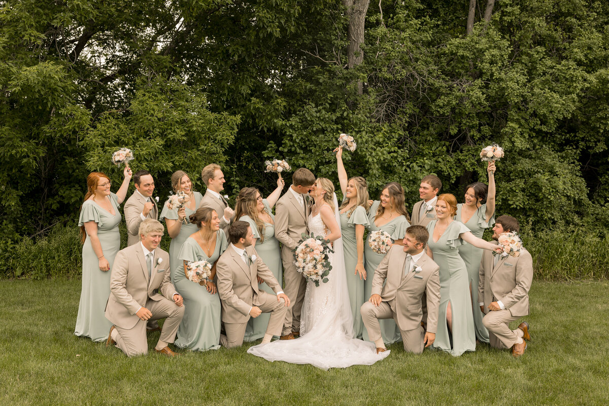 Wedding party photo