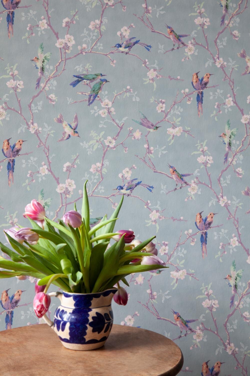 Bird & Blossom c. 1910 PR.BB01 Hamilton Weston Wallpapers close shot