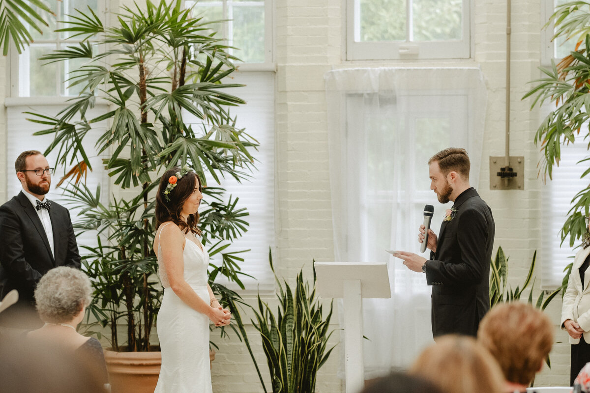 documentary photographer garden greenhouse wedding-95