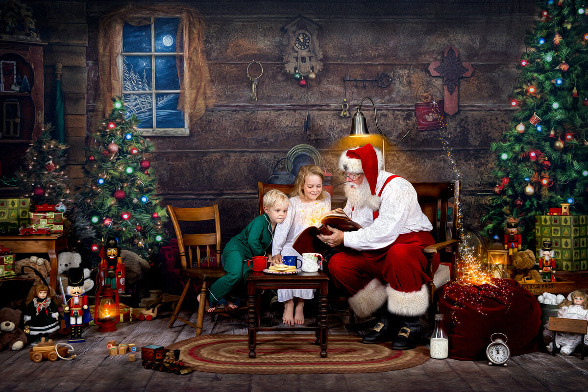 Boy Girl Santa Claus Magical Memories Magic Bag Workshop Paint Toys