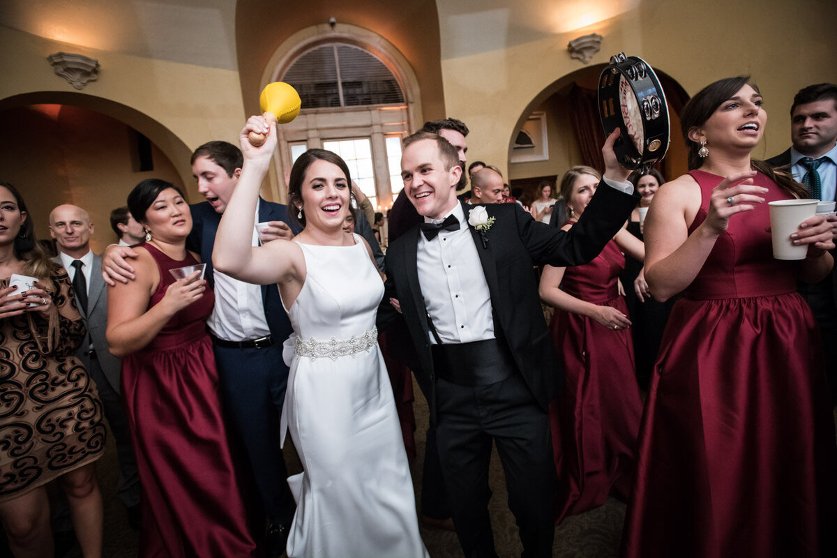 Couple enjoying wedding reception at Latrobe's