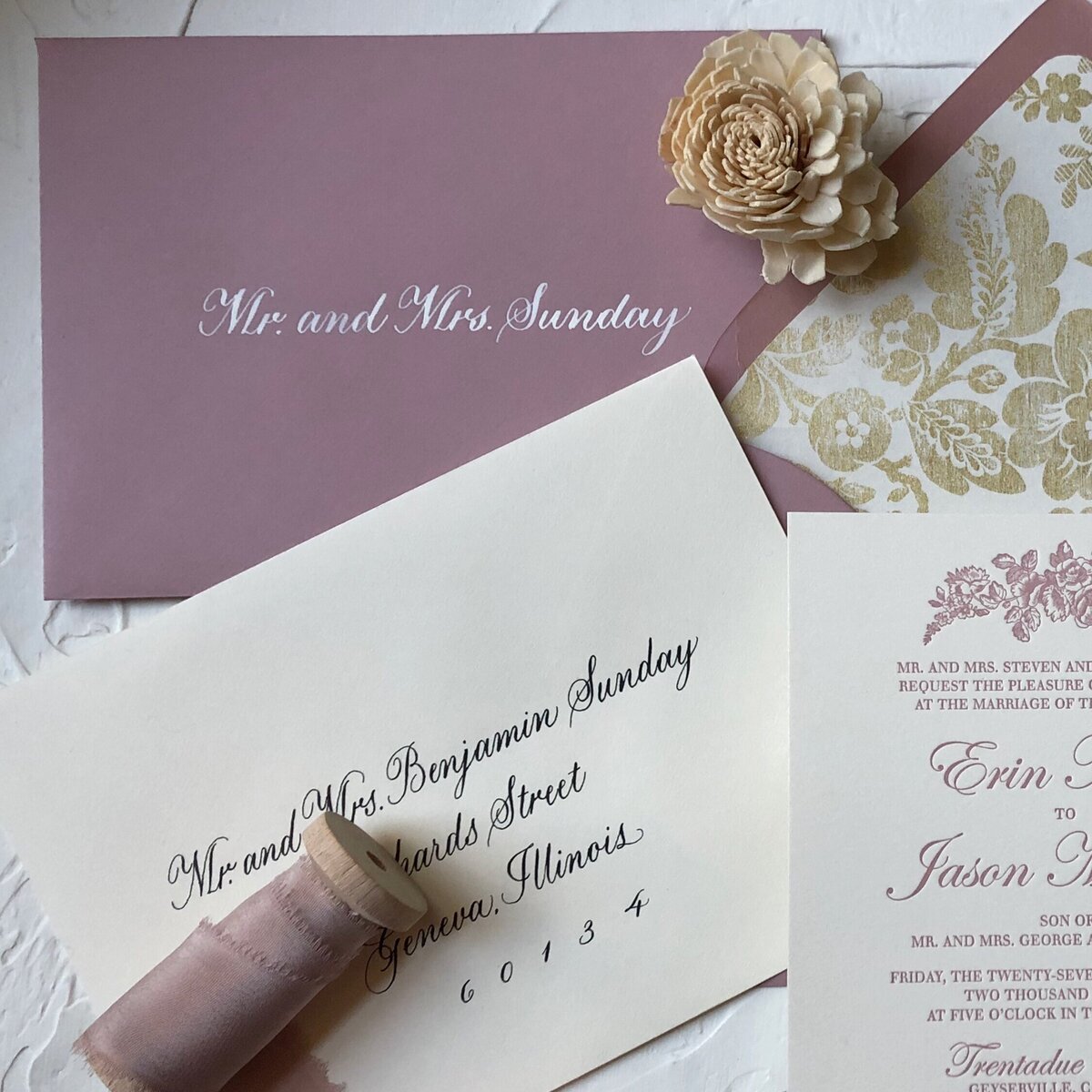 Wedding Stationery Envelopes Calligraphy