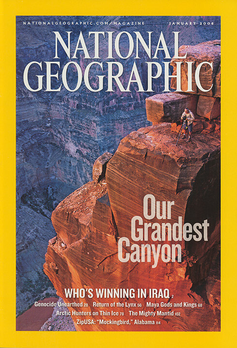National Geographic Magazine Cover Photo  in the Grand Canyon Arizona