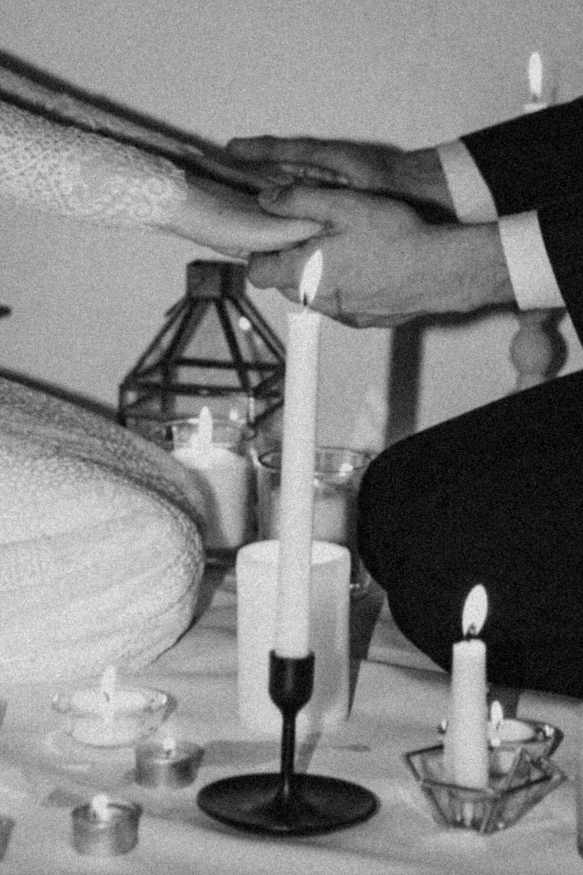 candlelight bridal photos
