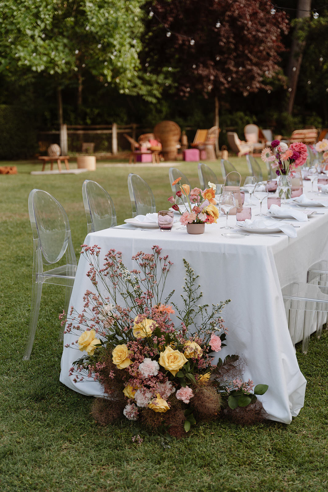 colorful wedding florals provence
