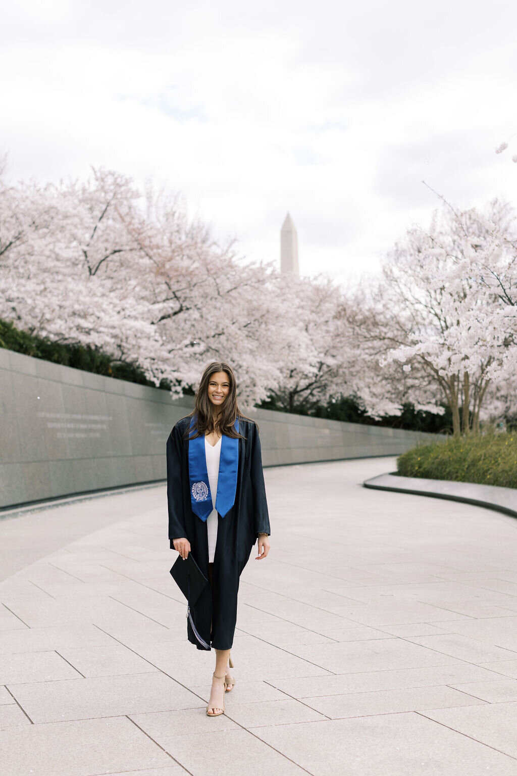 Georgetown University Graduation Photos | Adela Antal Photography | Tidal Basin Cherry Blossoms-36