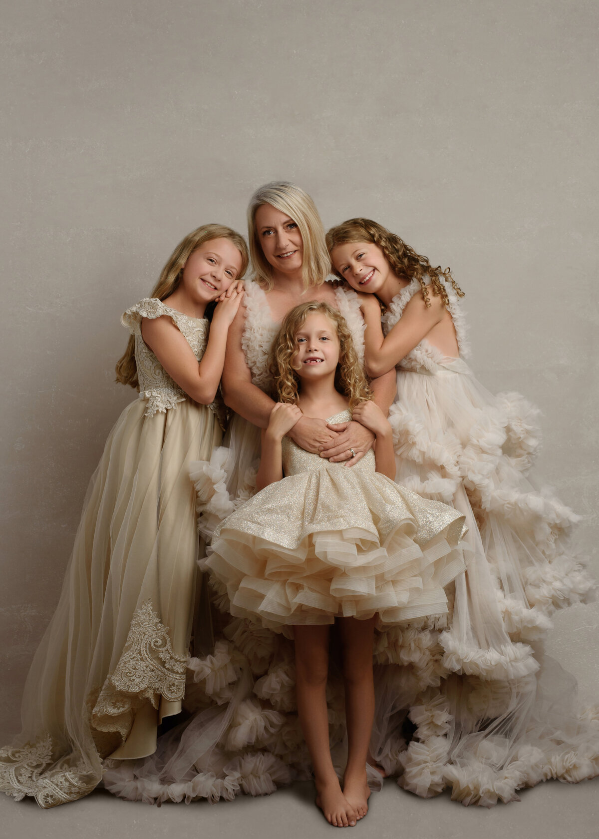 Mom and daughters family photo in Syracuse studio
