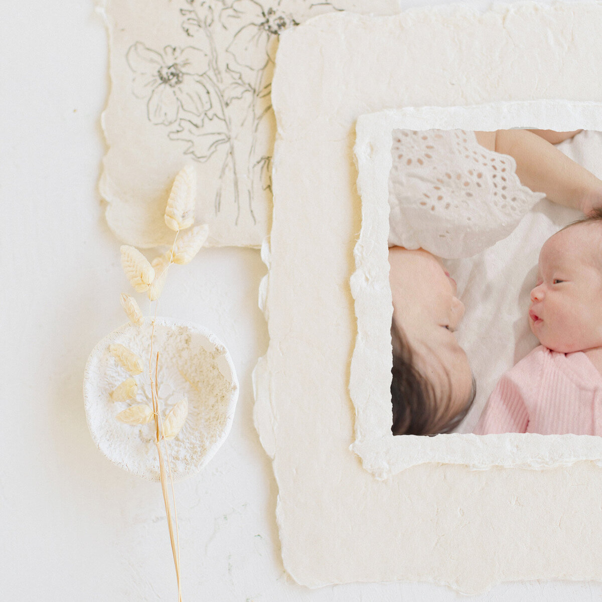 newborn baby girl with toddler sister