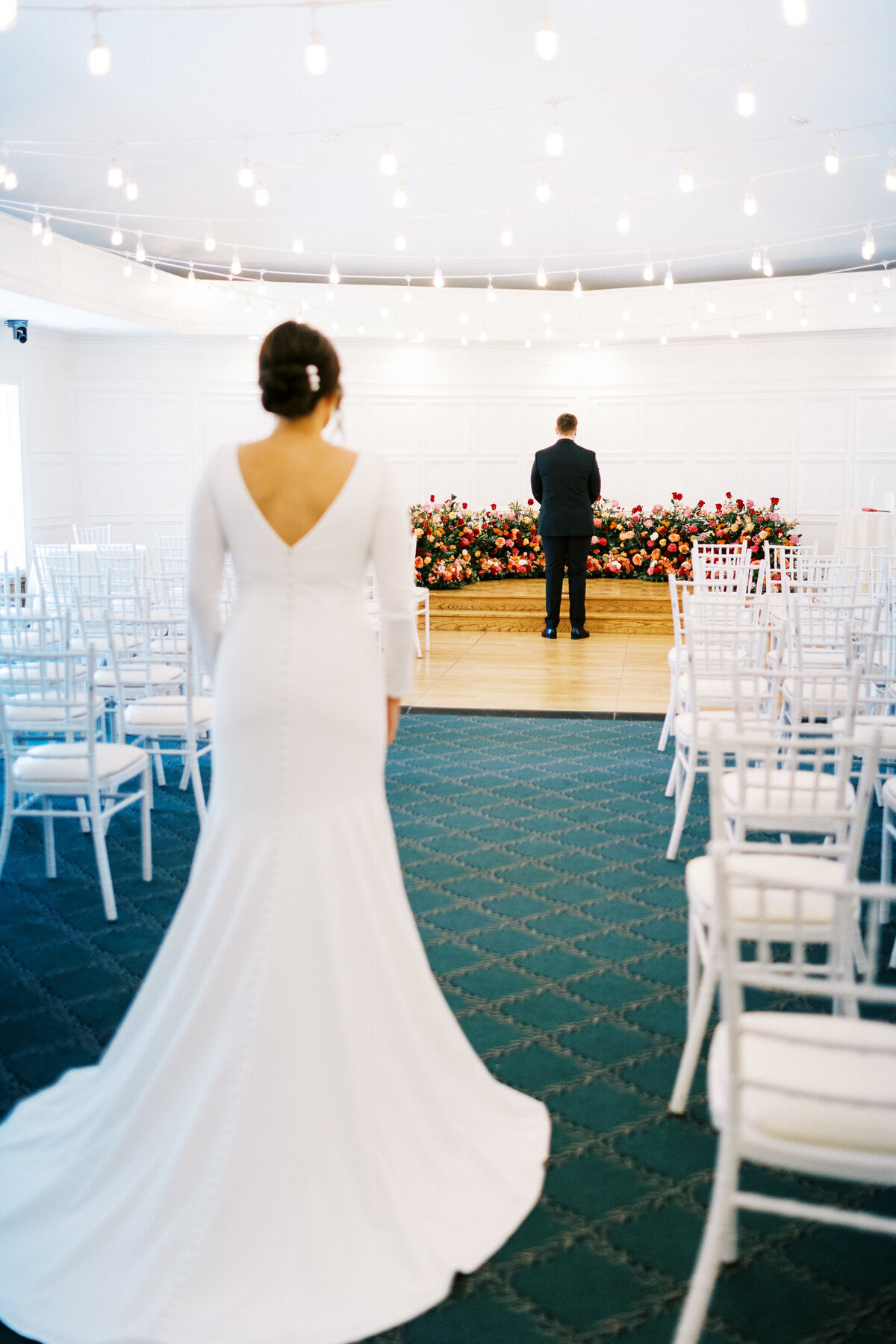 first look for bride and groom