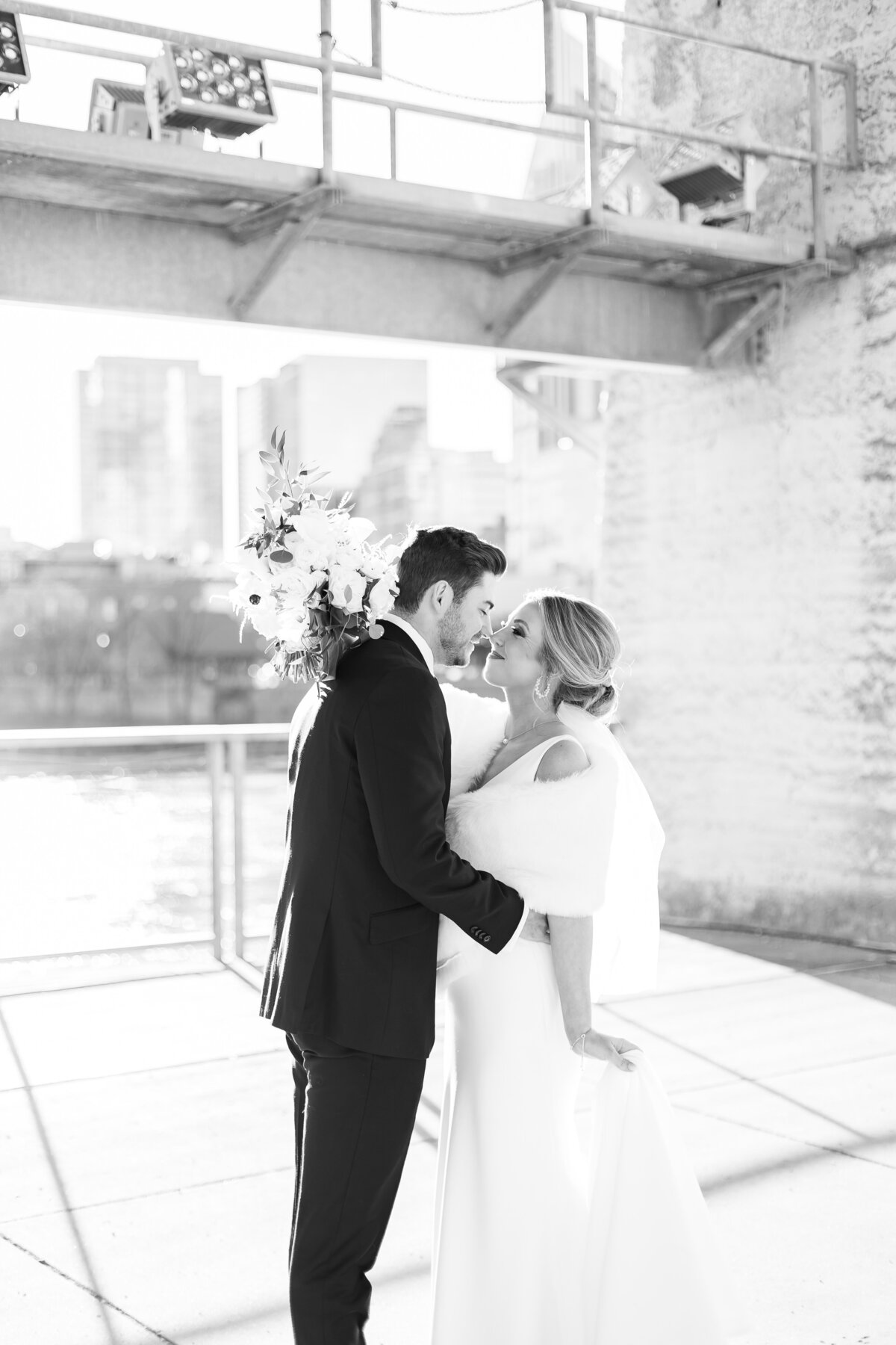Bride and groom portraits at  Tennessee State Museum wedding, Nashville