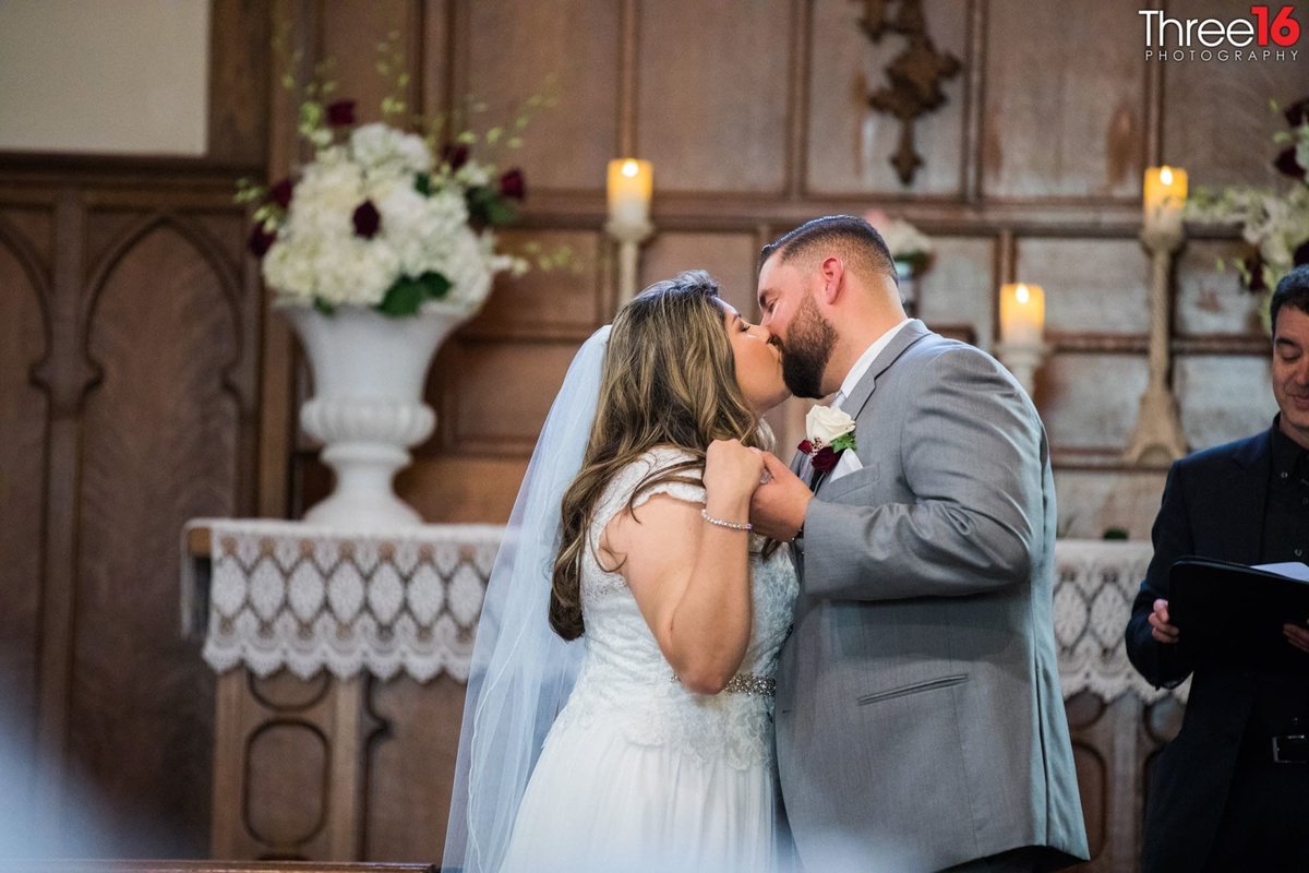 First kiss as Husband and Wife