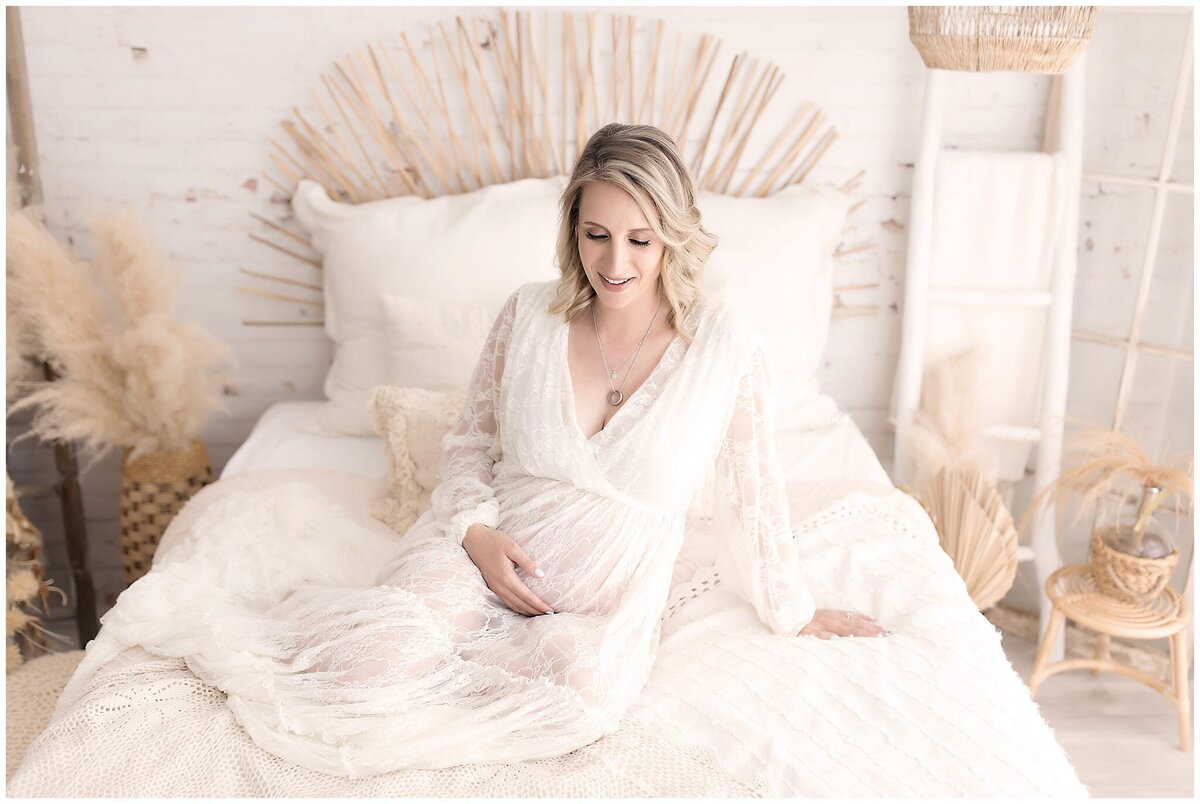 Akron maternity session in studio 