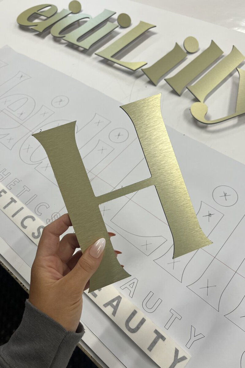 ellis-signs-brushed-gold-salon-sign-newcastle-gateshead-north-east