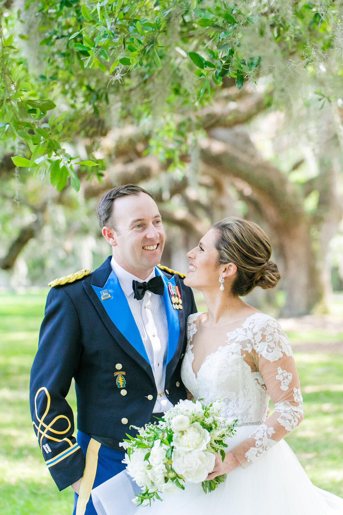 Bride and groom portraits at their  Boone Hall Plantation elegant spring soiree wedding  |  Charleston wedding photographer Dana Cubbage Weddings