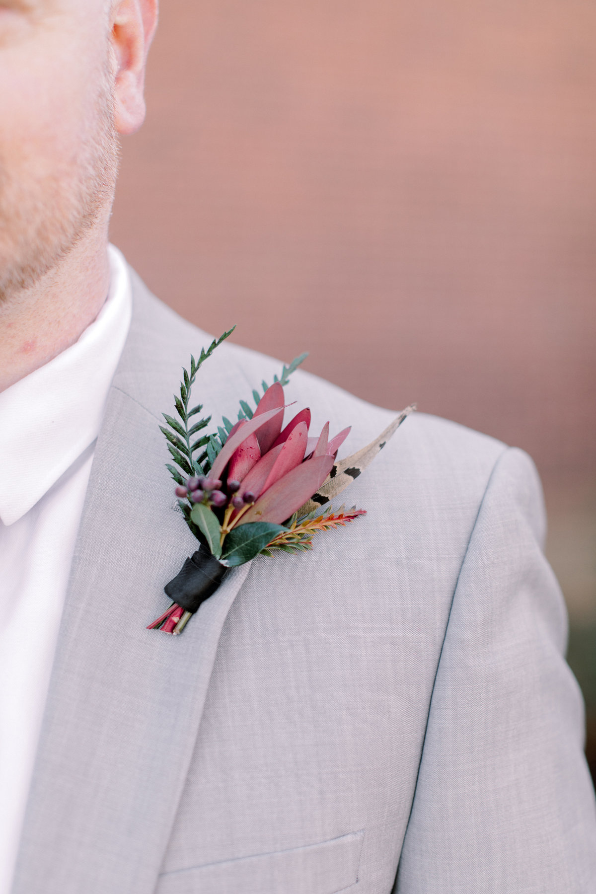 fall themed grooms boutonniere