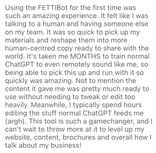 testimonial-fifibot-kate-amazing-2025