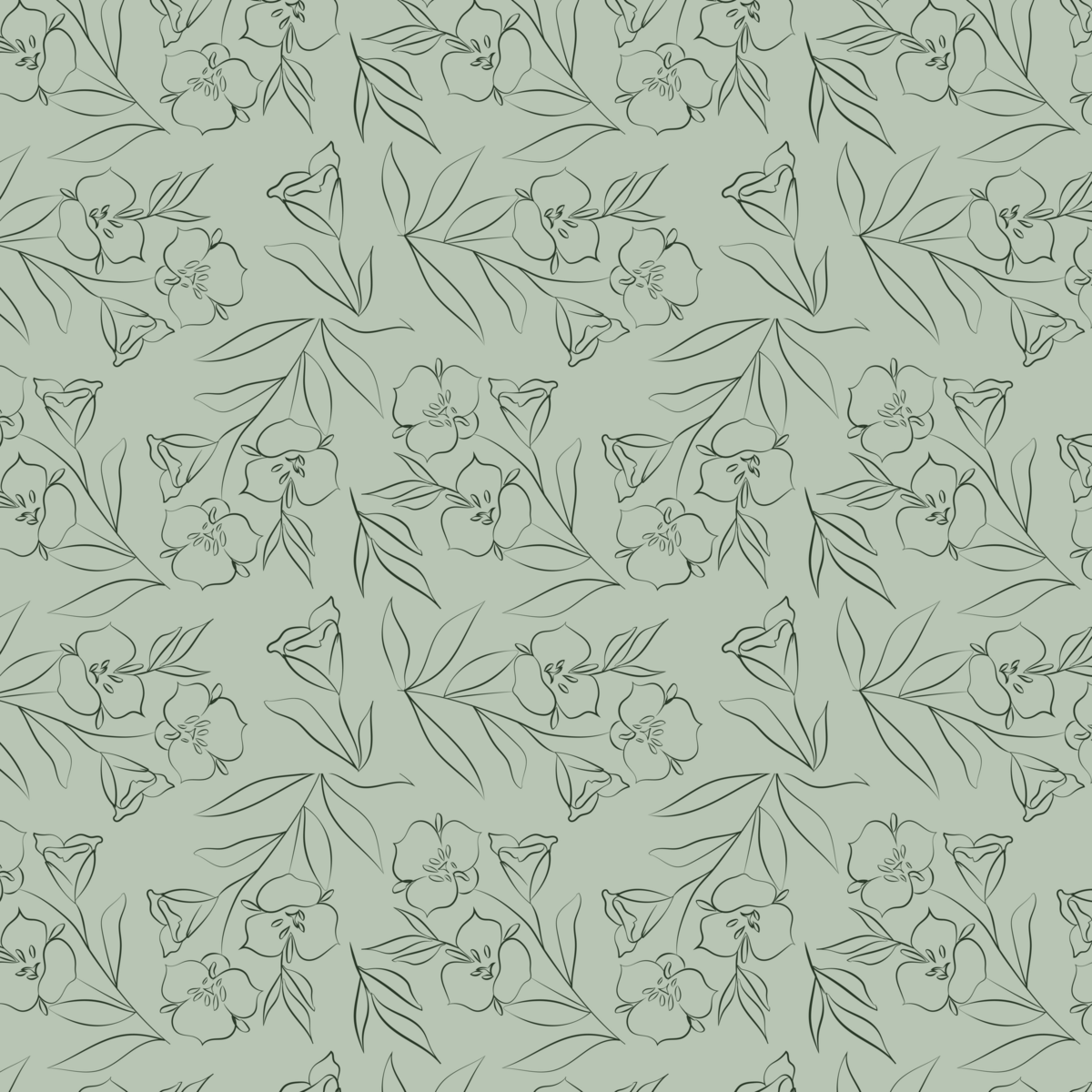 Nurture Lane Realty flower pattern in dark green and light green