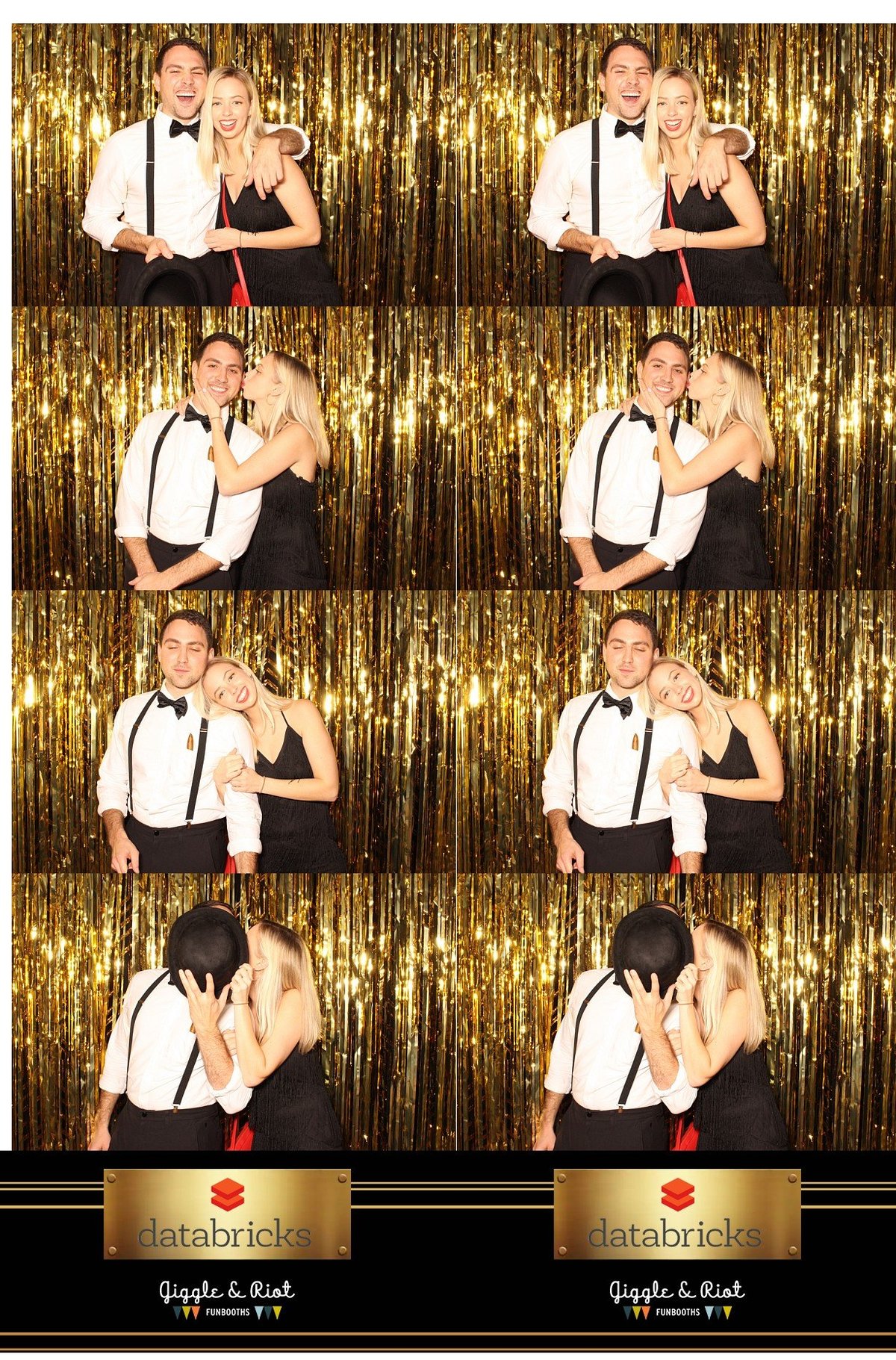 golden backdrop photo booth