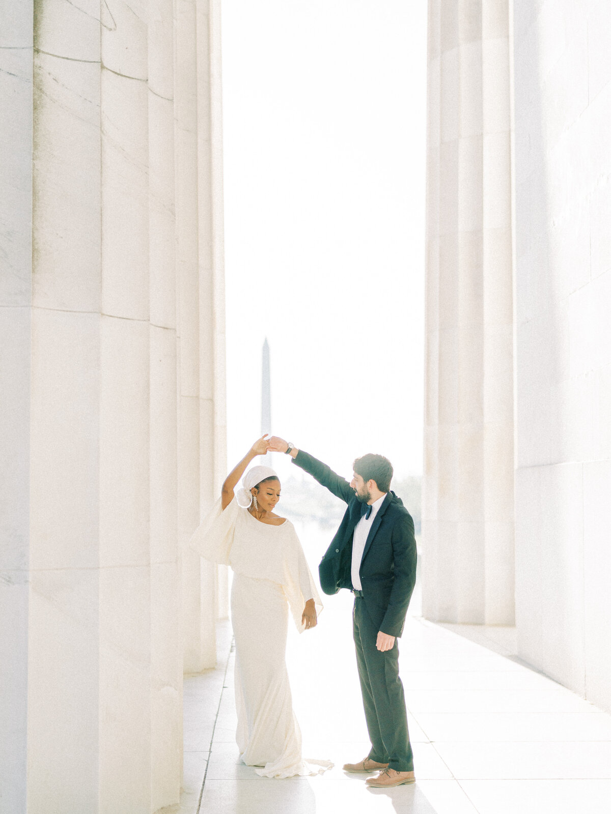 Washington DC Sunrise Lincoln Memorial Engagement Session | Amarachi Ikeji Photography 17