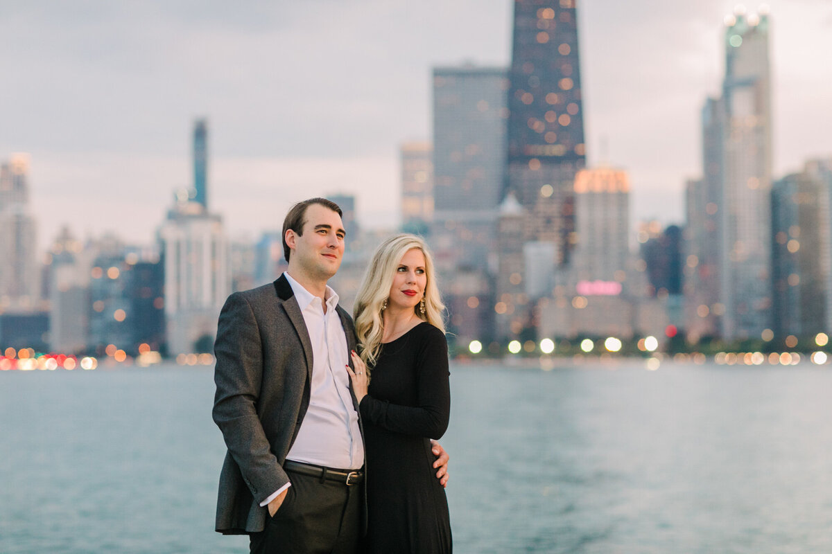 Fall Engagement Photo in Chicago